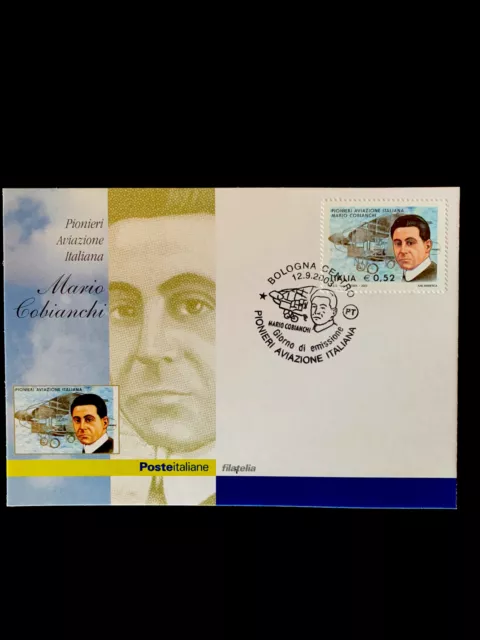 Italia 2003 Cartolina Postale Mario Cobianchi-Pionieri Aviazione Italiana