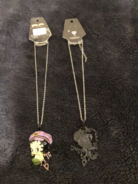King Features Betty Boop Rhinestone Purple Pendant Necklace Be Mine