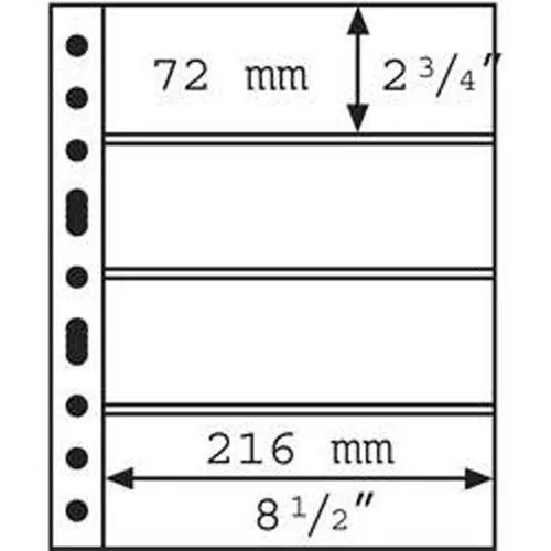 Leuchtturm (312682) Kunststoffhüllen GRANDE, mit 4 waagerechten Streifen, schwar