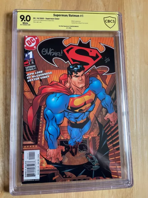 Superman/Batman #1 Cgc 9.0! Ed Mcguinness & Dexter Vines Cover! 1St Printing!