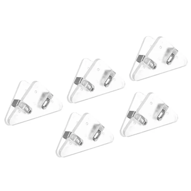 Multifunction Document Clip,5Pcs Triangular Book Clip,Transparent White