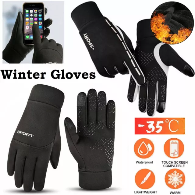 Touch Screen Gloves Outdoor Wind Water Proof Driving Running Winter Warm Glove