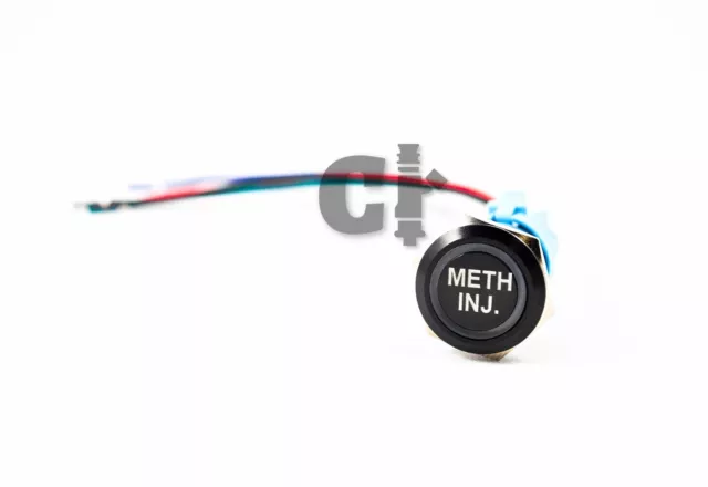 Nero LED 19MM Billetta Acqua Meth Iniezione Bottoni Interruttore Gara Solenoide