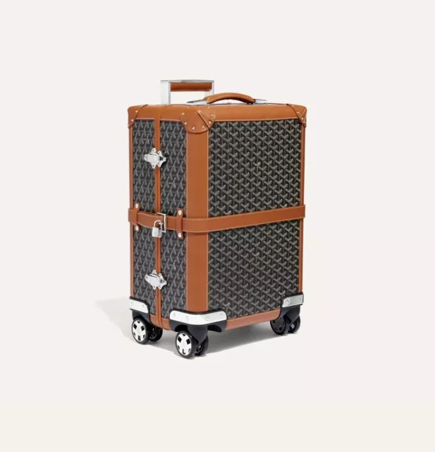 GOYARD BOURGET PM Trolley Case Cabin Luggage Carry On Color Black & Tan  $1.00 - PicClick