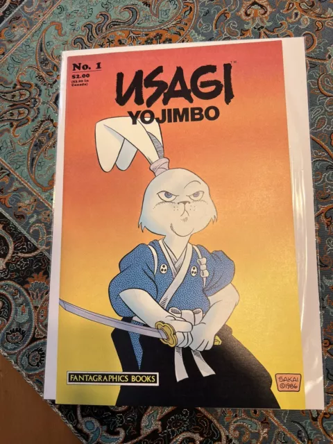 NM RARE Usagi Yojimbo #1 1986 Stan Sakai Fantagraphics book..First printing!