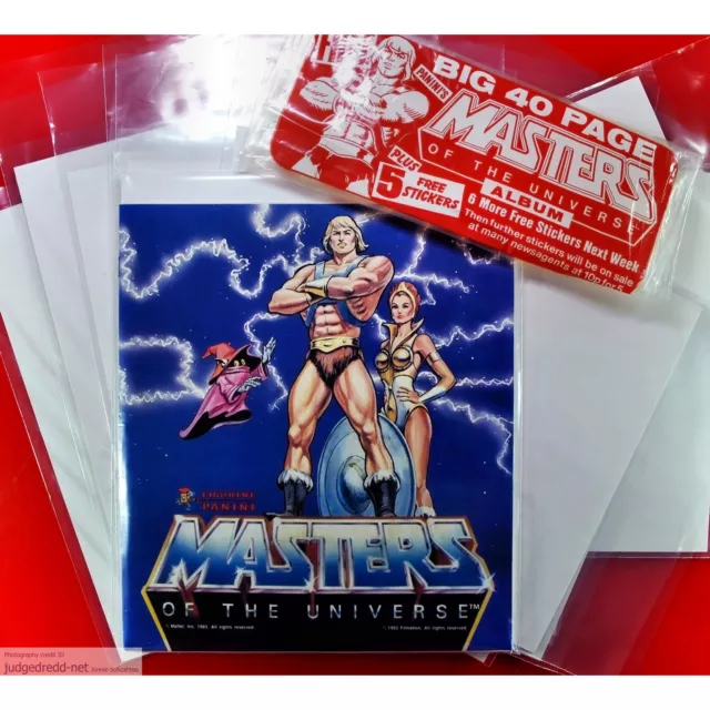 He-Man Sticker Album Bags and Boards Size2 [Panini Topps Collections] x10 Pack !