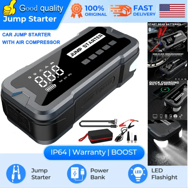 CY53 Car Jump Starter 4000A Portable Power Bank Charger With Air Compressor