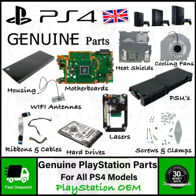 Genuine Replacement Parts for Sony Playstation PS4 Consoles | You Choose