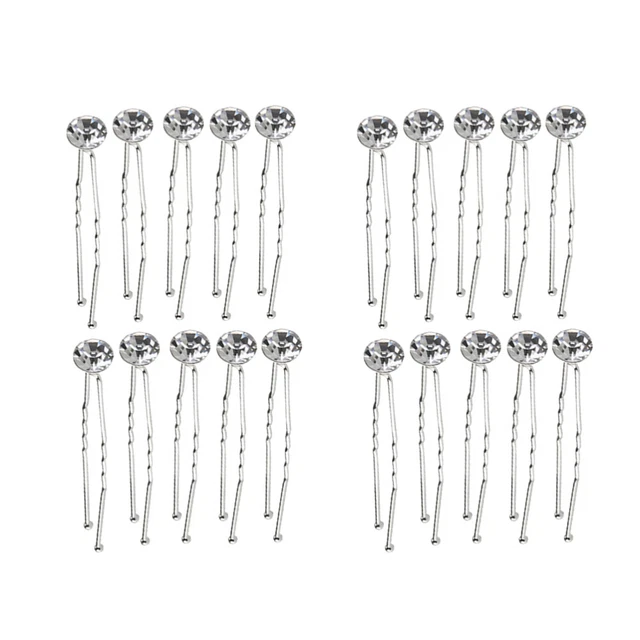 20 Pcs Épingles À Cheveux En Strass Casque De Mariée La Modélisation