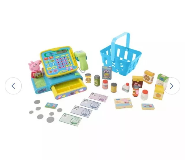 Peppa Pig Till Cash Register And Shopping Basket Food And Money, Shop And Go