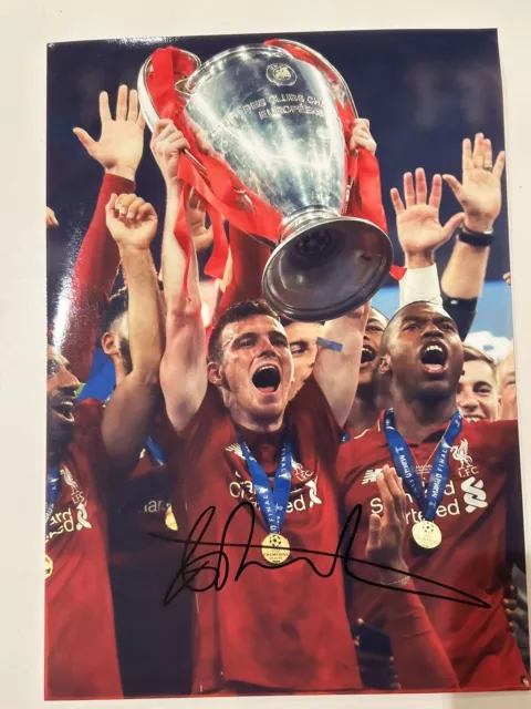 Liverpool hand signed Autograph Andy Robertson champions of Europe photo COA