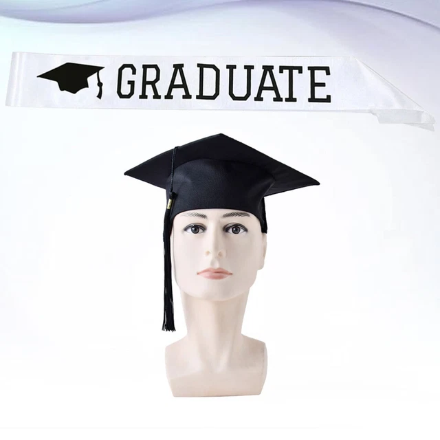 2 PIEZAS Gorra y Faja de Graduación para Licenciatura Juez de Escuela Secundaria Disfraces Graduación