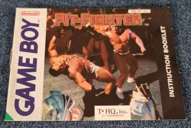 Replacement Manual for Nintendo Game Boy Pit Fighter - MANUAL ONLY