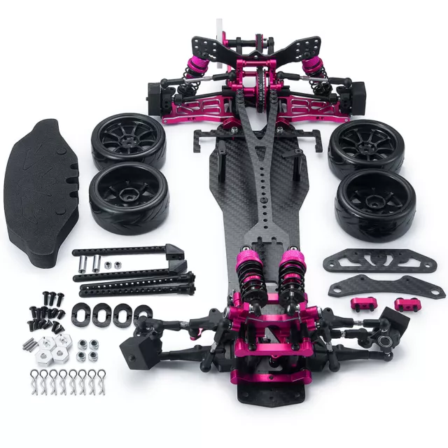 Alloy Carbon Fiber Chassis Sakura D5S Frame Remodel Belt Drive 1 /10 RWD Drift