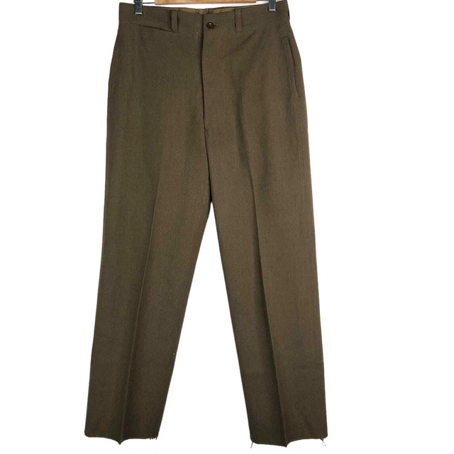 50'S US military genuine M-1950 military wool pants trousers made in USA W30xL31 equivalent to men's w30 vintage /eaa506040