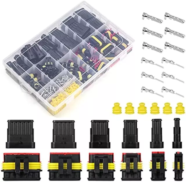 708Pcs Car Automotive Waterproof Electrical Wire Connector Plug 1-6 Pin Kit US