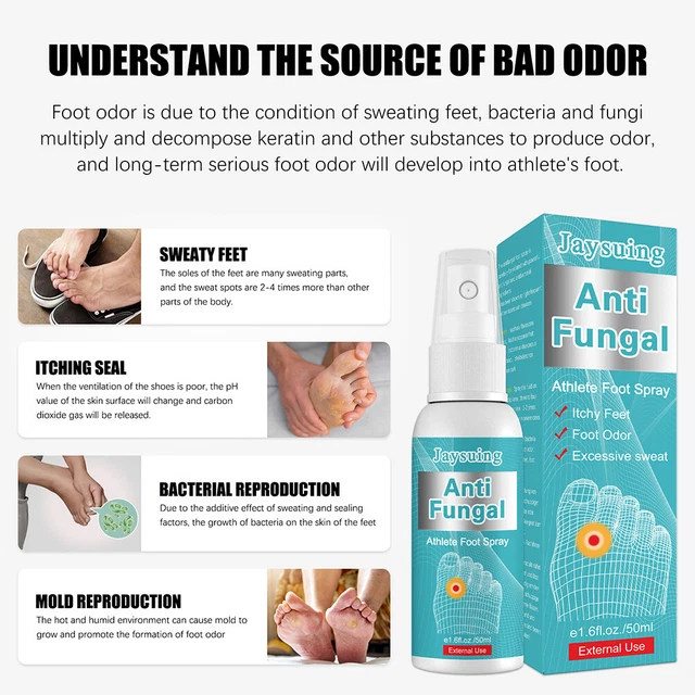 ANTI FUNGAL ATHLETE Feet Spray Toe Paronychia Onychomycosis Anti