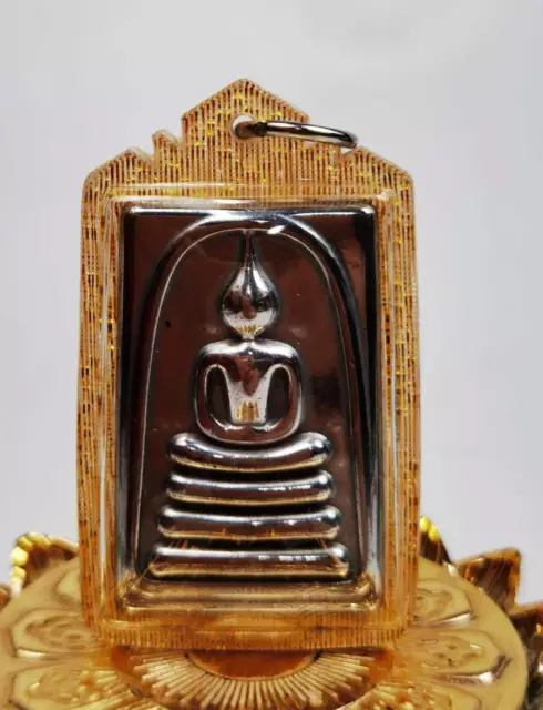 Phra Somdej Somdet Silver Ngern LEKLAI Thai AMULET Pendant Lp somporn talisman