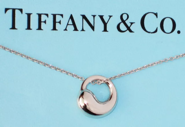 Tiffany & Co Elsa Peretti Sterlingsilber Ewige Kreis Kette 45.7cm Halskette