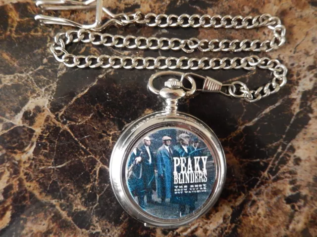 Peaky Blinder S Color Argento Singolo Albert Pocket Orologio Catena Con  Ciondolo