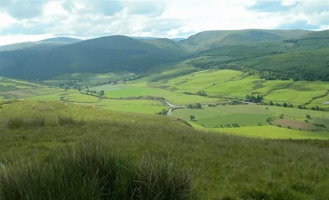 Photo 6x4 Stinchar Valley Daljedburgh Hill Looking up the valley from the c2008