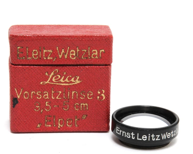 E. Leitz Wetzlar Leica ELPET No. 3 additional lenses originally boxed