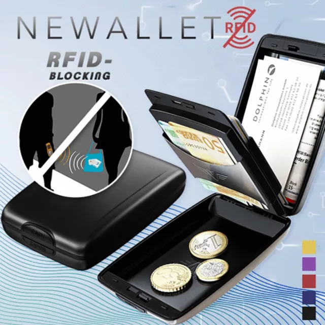 RFID Deposit and Withdrawal Wallet Credit Card Holder Wallet Aluminium BagBDQU