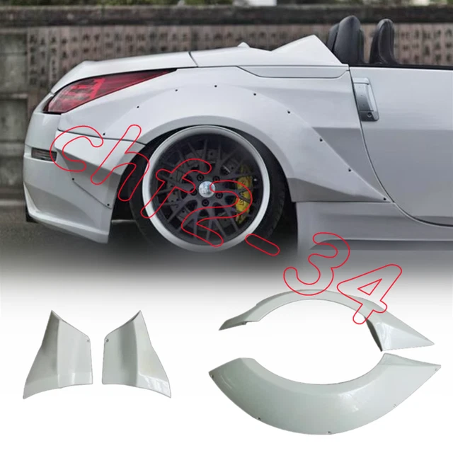 FOR NISSAN 350Z Z33 FRP Primer SD Style Rear Wheel Eyebrow Fender Flare ...