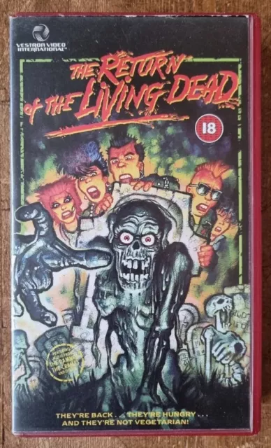 The Return Of The Living Dead VHS PAL Video Tape Cert 18 Rare Vestron Horror '84