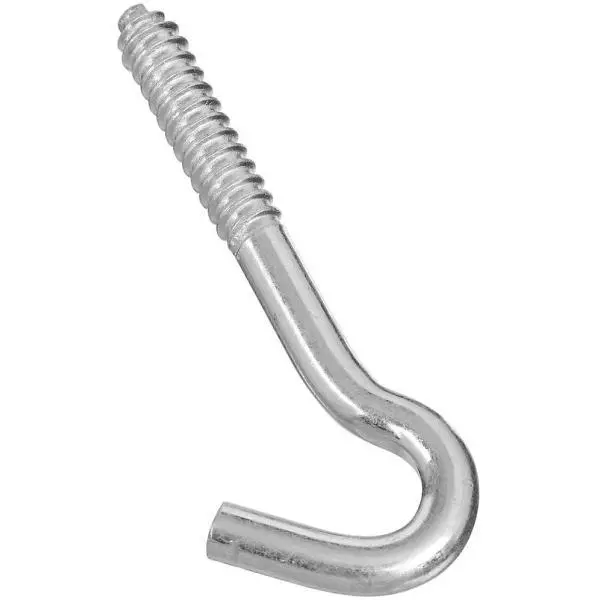 10 Pk Steel Zinc Plated 3/8" Dia X 4 1/2" Long Heavy-Duty Lag Screw Hook N220830