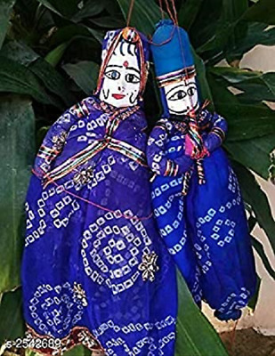 Handcrafted Rajasthani Wood Folk Puppets aka Kathputli aka Rajasthani Dolls Art,