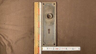 Antique Vintage Door Knob Back Plate Mortise Lock Escutcheon
