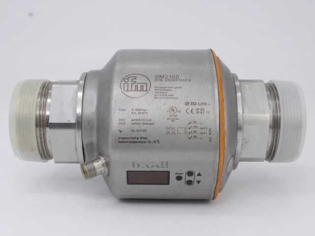 Ifm Sm2100 S/N 20099131216 Magnetic Inductive Flow Sensor