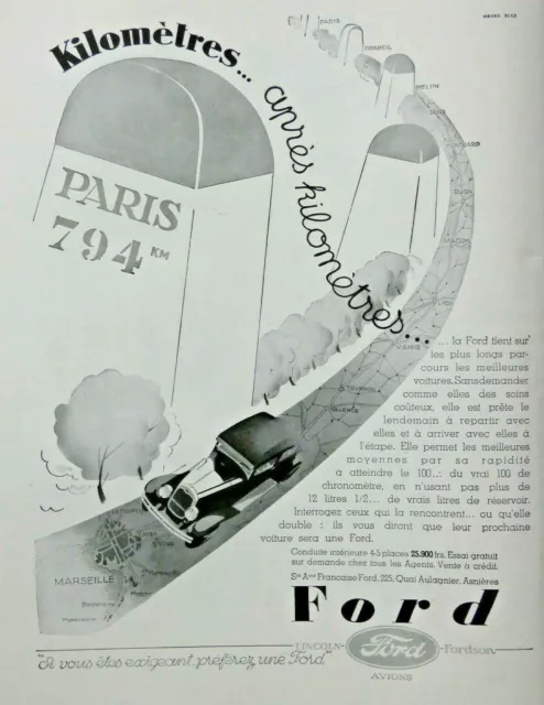 1931 Ford Automobile 4-5 Seat Indoor Driving Press Advertisement - Lincoln