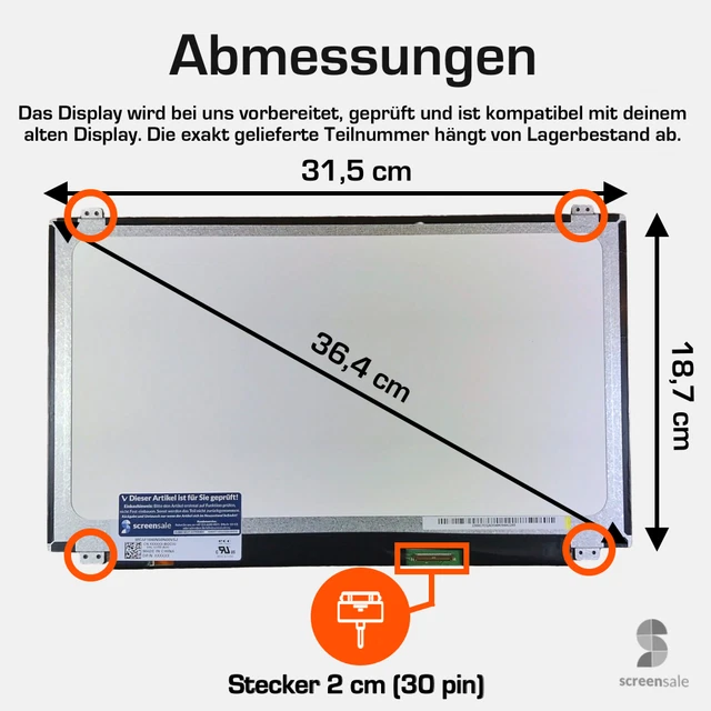 Display Lenovo ThinkPad T440s T440p LCD IPS 14" 1920x1080 FHD Screen 2
