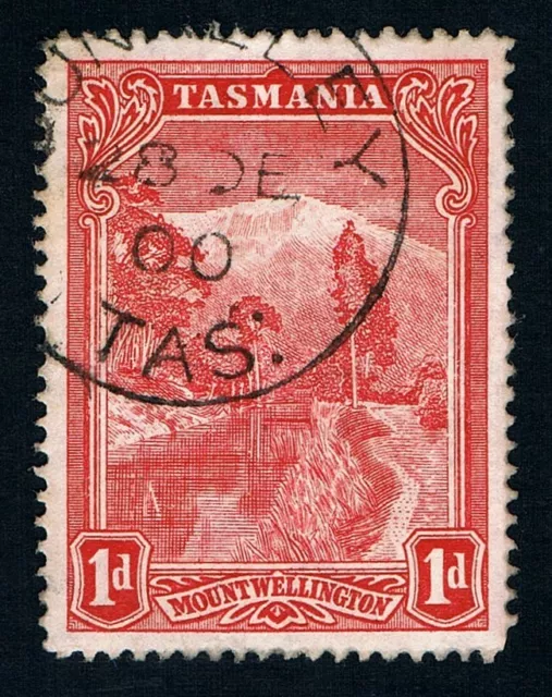 TASMANIA • 1900 •  CDS Postmark on 1d Pictorial • DUNALLEY (Partial)