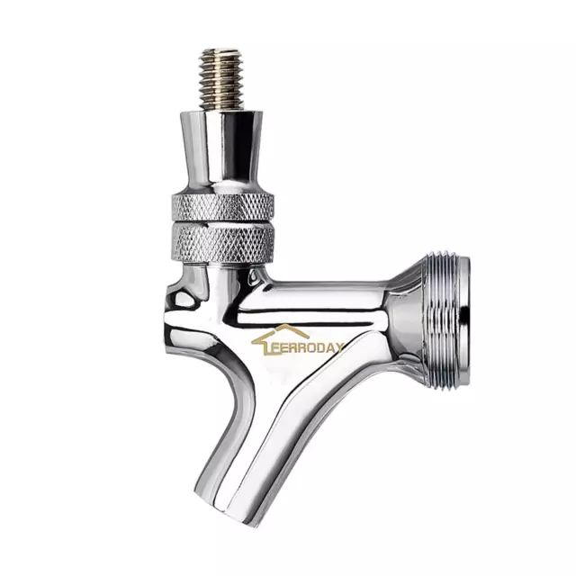 Stainless Steel Core Draft Beer Faucet Polished Brass Beer Faucet for Keg Tap To