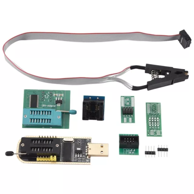 1Set CH341A 24 25 Series EEPROM Flash BIOS USB Programmer+SOIC8 SOP8 Test C C6D8