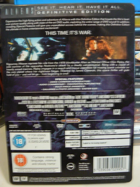 ALIENS : DEFINITIVE Edition Steelbook (2 disc DVD, 2007) EUR 15,15 ...