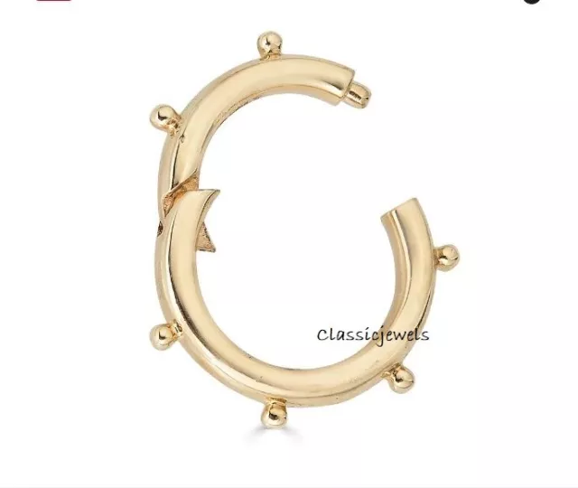 Designer Round Clasp Lock carabiner Handmade Sterling Silver enhancer Charm