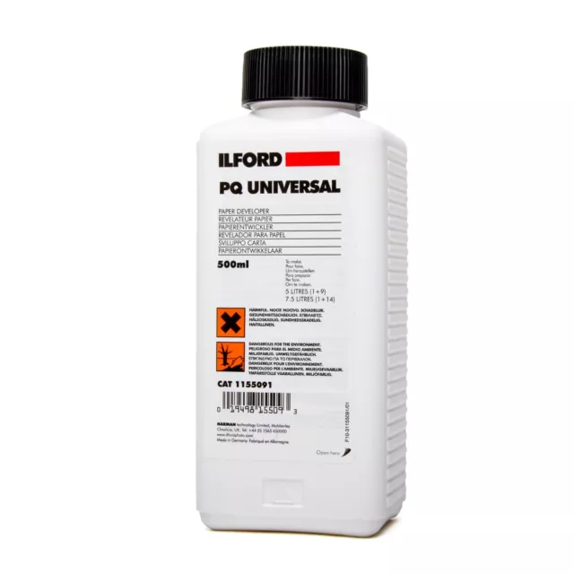 Ilford PQ Universal Reveladores de Papel 500ml Papel Revelador Desarrollador