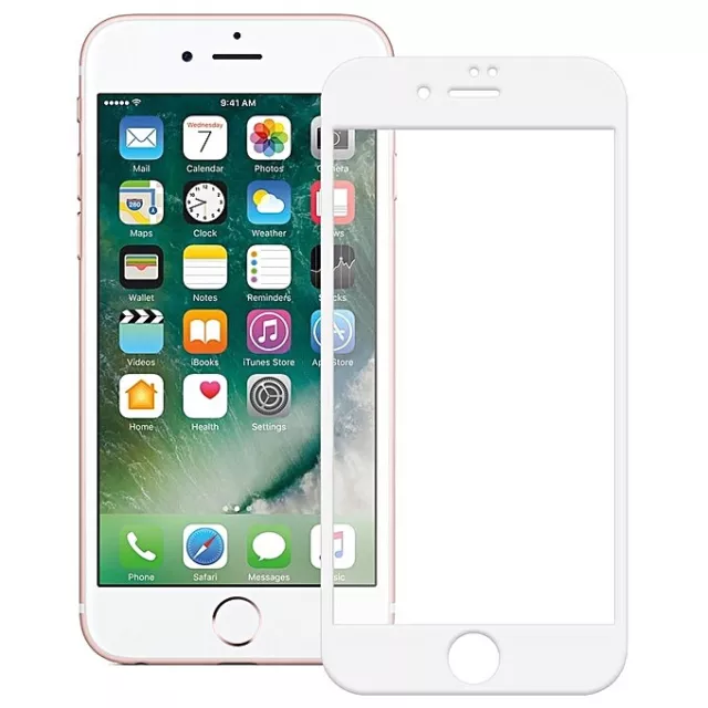 Full Cover 3D Tempered Glass Screen Protector Film for Apple iPhone 6 6s white