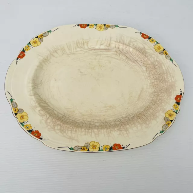 ALFRED MEAKEN - ENGLAND - ROYAL MARIGOLD RAYMOND - Meat Platter 37cm Long RARE