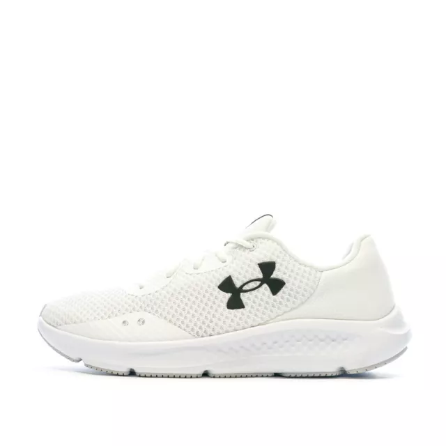 Chaussures de running Blanches/Noires Homme Under Armour Charged Pursuit 3
