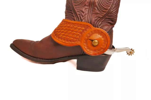 Western  Spurs with Brass Rowels- Leather Spur Straps Included-14" SET  ( 579)