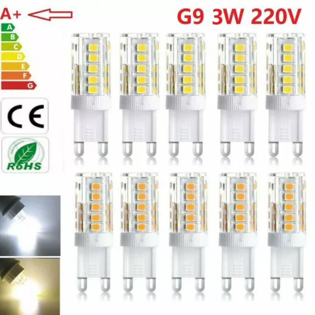 2/5/10x G9 LED LIGHT BULBS Cool Warm White 3W CAPSULE REPLACE HALOGEN LAMP BULB
