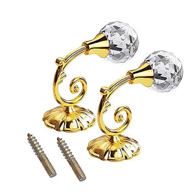 Curtain Holdback Wall Tie Back Hanger Holder Curtain Retro Hooks 2X Large Metal