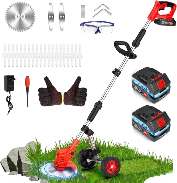 Decespugliatore Elettrico Decespugliatore A Batteria 21V Con 2 Batterie 4.0Ah - Testa Regolabile 90°, 20 Fili E 4 Lame, Per Giardino E Bordi Tagliabordi Elettrico Senza Fili Decespugliatore Elettrico Decespugliatore A Batteria 21V Con 2 Batterie 4.0Ah - Testa Regolabile 90°, 20 Fili E 4 Lame, Per Giardino E Bordi Tagliabordi Elettrico Senza Fili