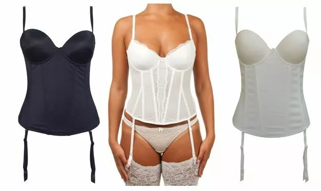 BASSONI Gorgeous Ladies Corset Black/ White/ Ivory (Various Styles)