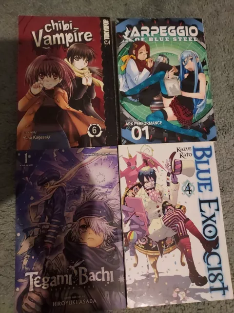 Manga Lot Tokyopop Chibi Vampire, Tegami Bachi, Arpeggio Of Blue Steel,